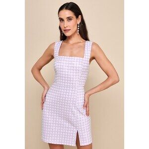 Lulus Beautifully Decadent Lilac Sequin Pearl Sleeveless Mini Dress Purple